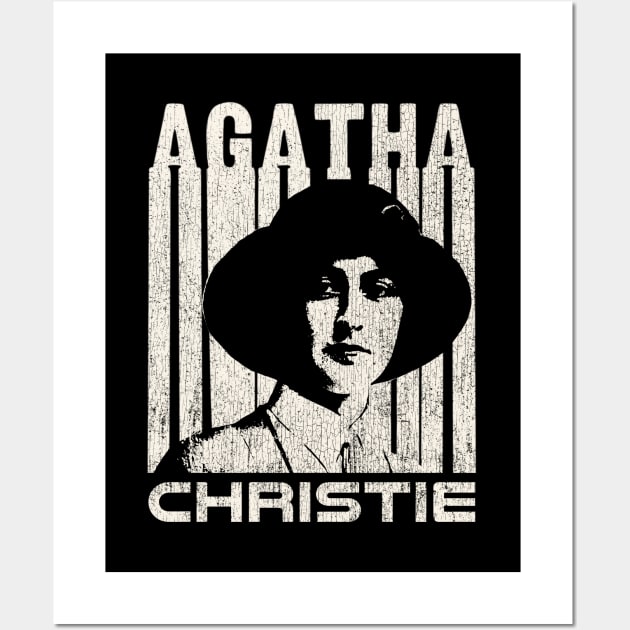 Agatha Christie // Retro Style Design Wall Art by Mandegraph